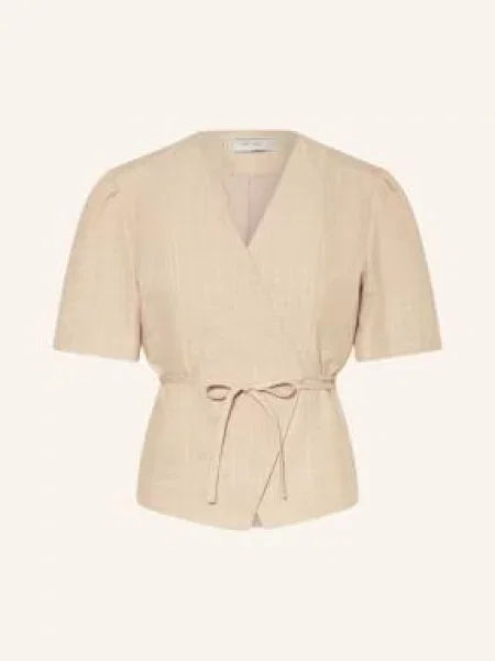 Neo Noir Bluzka O Kroju Kopertowym Simoni beige biała