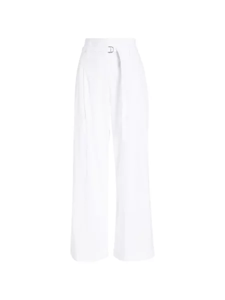 Pantaloni Proenza Schouler White Label din poplin alb