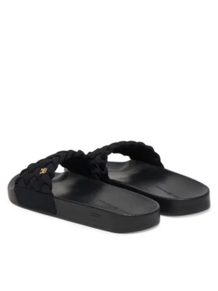 Tommy Hilfiger Šlepetės Th Braided Pool Slide juoda