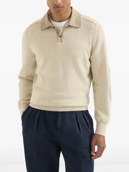 Με κολάρο polo Brunello Cucinelli σουέτ