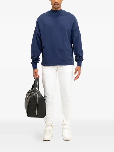Tricou Place Of ëlms cu imagine lung albastru