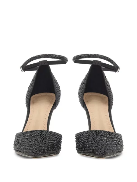 Stras pantofi cu toc Twenty Fourhaitch cu bretele negru