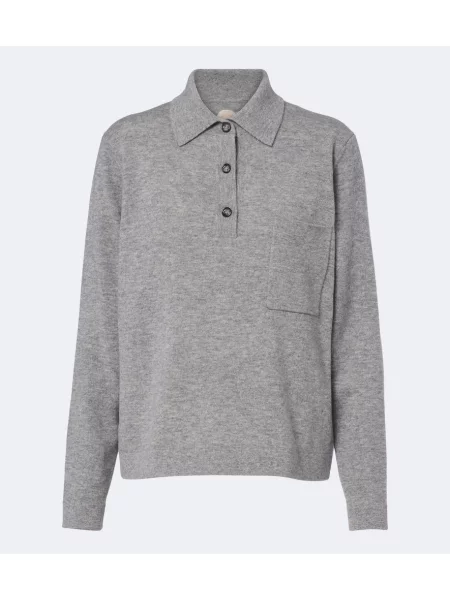 Tricou polo Jardin Des Orangers de lână gri