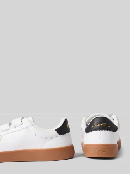 Sneakersy z naturalnej skóry bydlęcej Lacoste białe