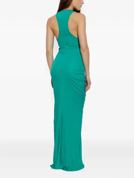 Rochie maxi Christopher Esber drapată verde