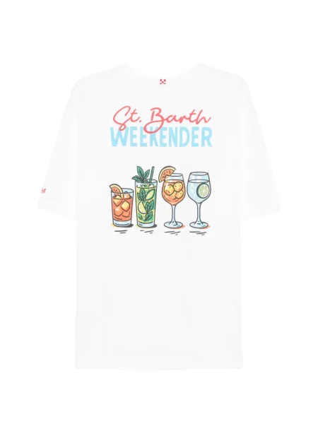 Tricou Mc2 Saint Barth cu imagine alb