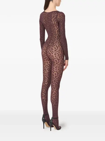 Salopetă Wolford cu buline roșu