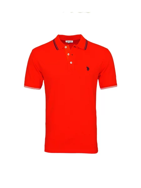 U.S. POLO ASSN. Tricou Barney roșu / negru alb