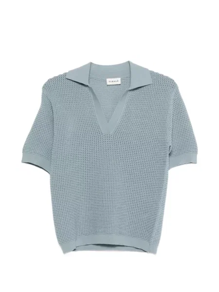 Tricou P.a.r.o.s.h. cu decolteu în V scurt albastru