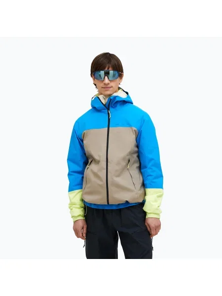 Férfi Peak Performance Trail Hipe Shell dzseki ragyogó kék/bézs/napfényes/ napfényes. Méret: XL bézs
