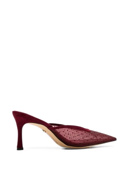 Papuci tip mules Sam Edelman cu buline plasă roșu