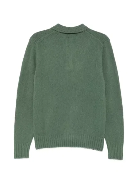 Tricou polo Aspesi tricotate verde