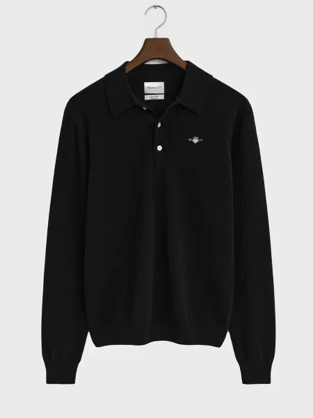 Шерстяной свитер Gant черный