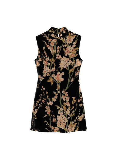 Desigual Rochie bej / verde / portocaliu somon negru
