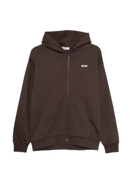 Dětska mikina s kapucí Msgm hnědá