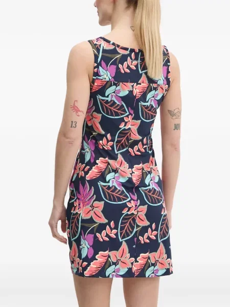 Rochie mini Columbia cu model floral cu imagine albastru