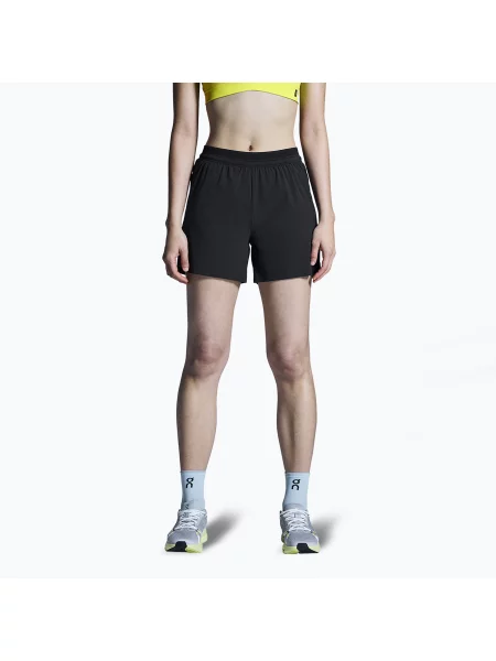 Pantaloni scurți de alergare pentru femei On 5" Performance black negru
