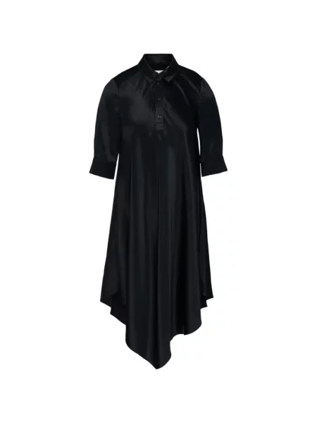 Rochie midi Club21 din satin asimetrică negru