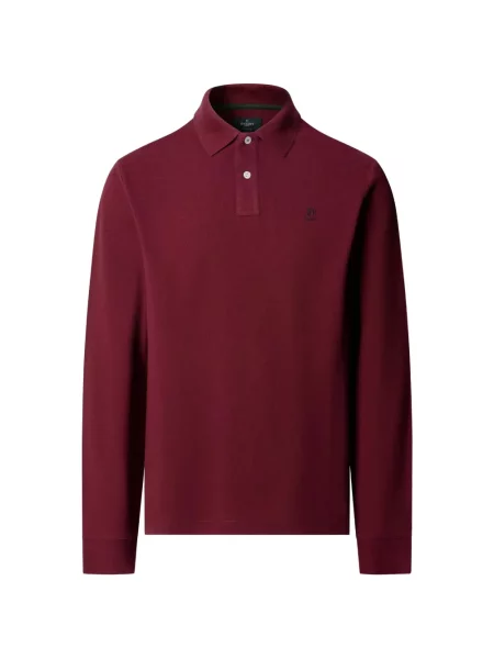 Lung tricou polo Hackett London roșu