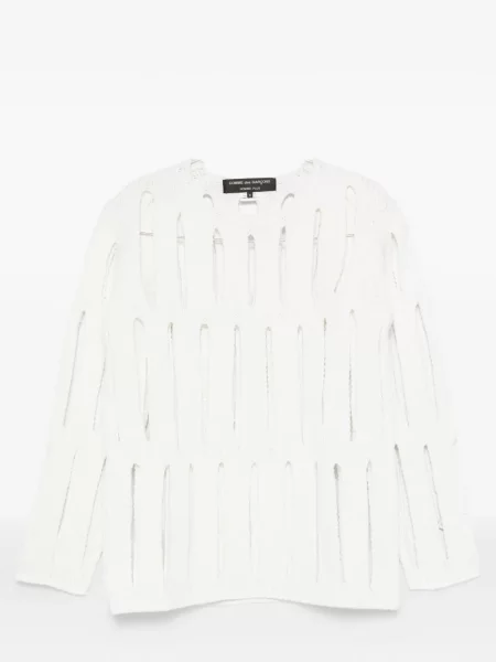 Pulover Comme Des Garcons Homme Plus alb