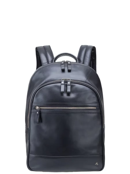 Кожаный повседневный рюкзак Visconti черный