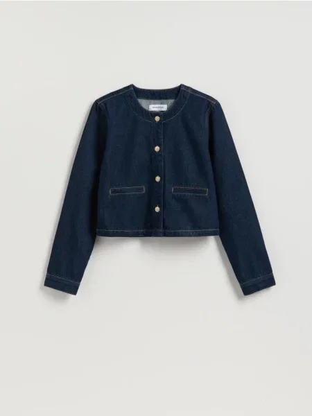 Reserved Джинсовий піджак темно-синій синій