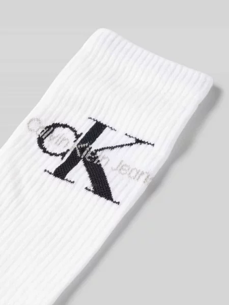Skarpety z nadrukiem z logo Ck Calvin Klein białe