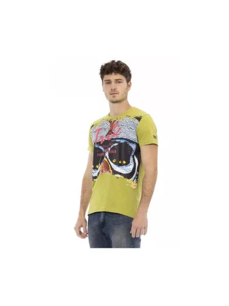Koszulka Trussardi casual z krótkim rękawem zielona