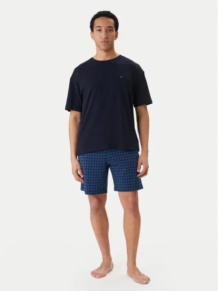 Tommy Hilfiger Underwear Kratka pidžama plava / morsko plava / svijetloplava tamnoplava