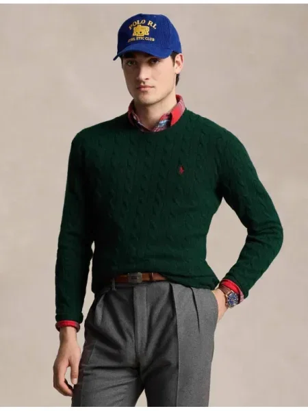 Pulover Polo Ralph Lauren de lână verde