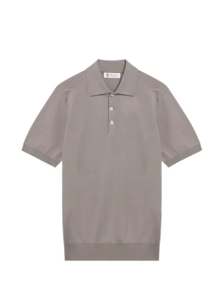 Krátké polotričko Brunello Cucinelli hnědé