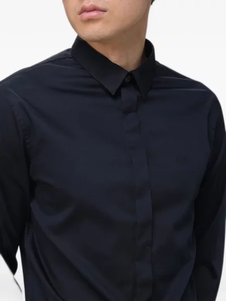 Cămașă Armani Exchange cu autograf negru