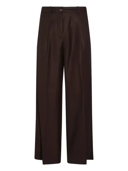 Plisirane hlače Nine In The Morning smeđa