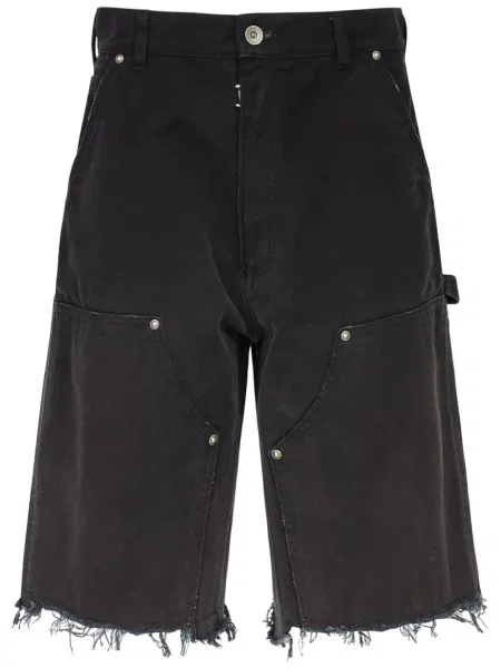 Шорти Maison Margiela с протрити краища синьо