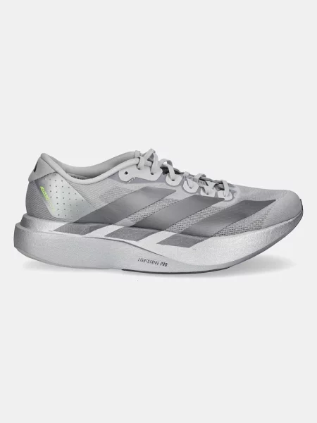 ADIDAS PERFORMANCE Bežecká obuv Adizero Evo SL tmavosivá / neónovo zelená / strieborná sivá