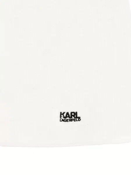 Fular Karl Lagerfeld cu broderie alb