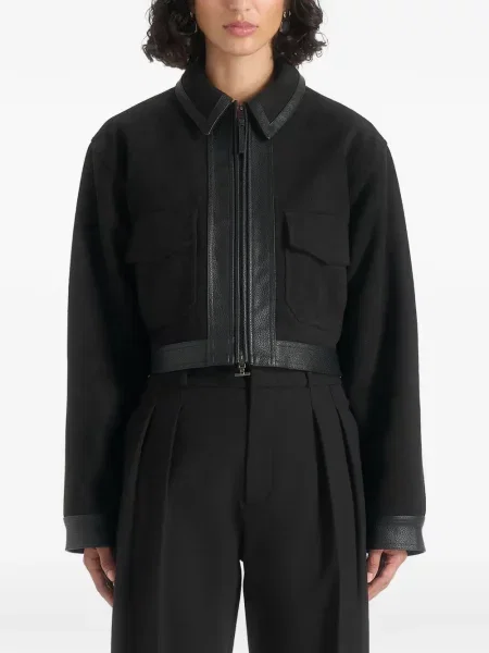 Кожено яке Manière De Voir черно