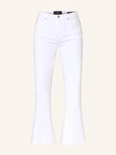 7 For All Mankind Krótkie Dżinsy Cropped Dojo weiss białe