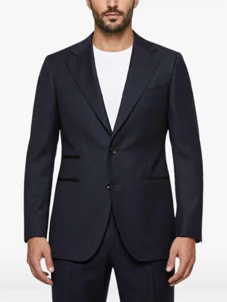 Μάλλινος μπλέιζερ Franzese Collection μπλε