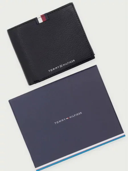 Tommy Hilfiger портфейл мъжки от кожа черно