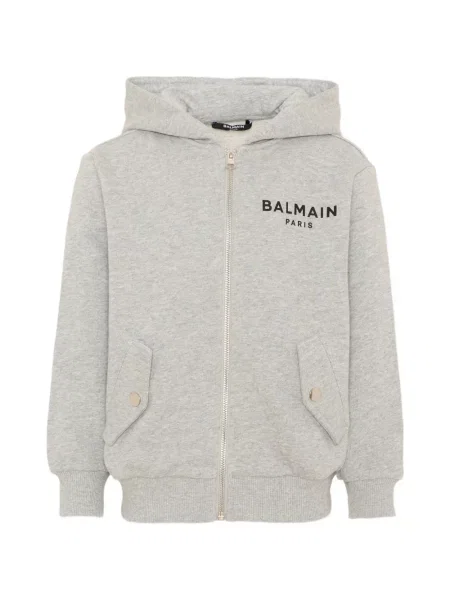 Bluza z kapturem dziecięca Balmain szara