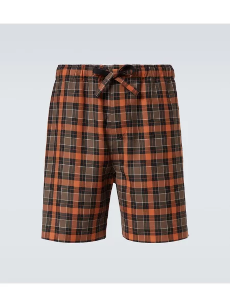 Bermude Loewe în carouri portocaliu