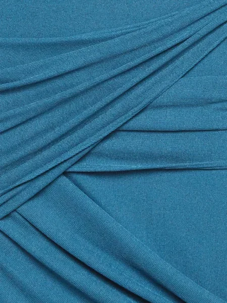 Lung rochie 424 drapată albastru