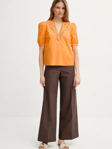 Блузка Twinset з аплікацією помаранчевий