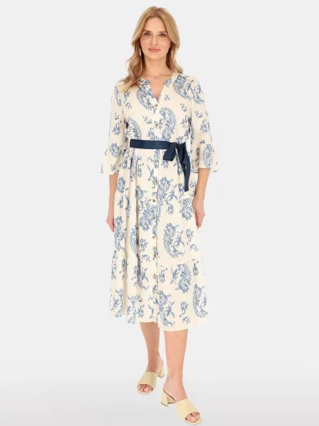 Sukienka Perso z nadrukiem niebieska