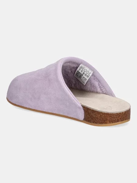 Semišové pantofle adidas Originals Adimule fialová