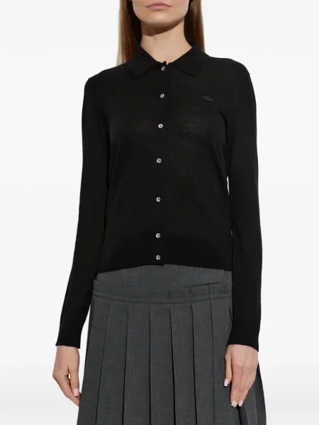 Cardigan Lacoste din cașmir negru