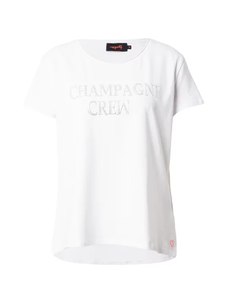 Miss goodlife Tricou Champagne Crew' alb