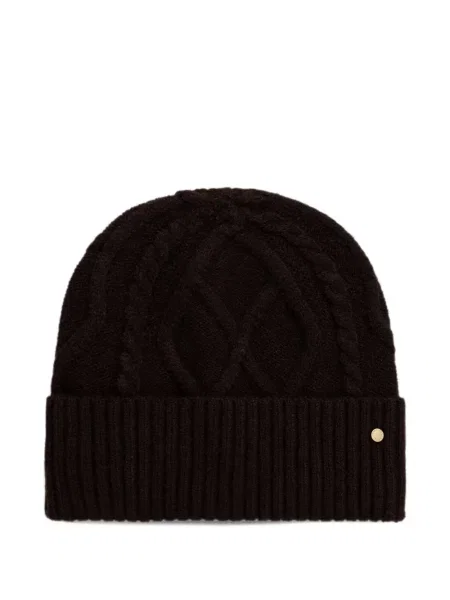 Pletena kapa Armani Exchange smeđa