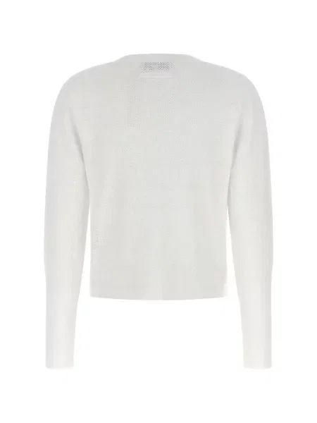Cardigan Tory Burch cu decolteu rotund alb